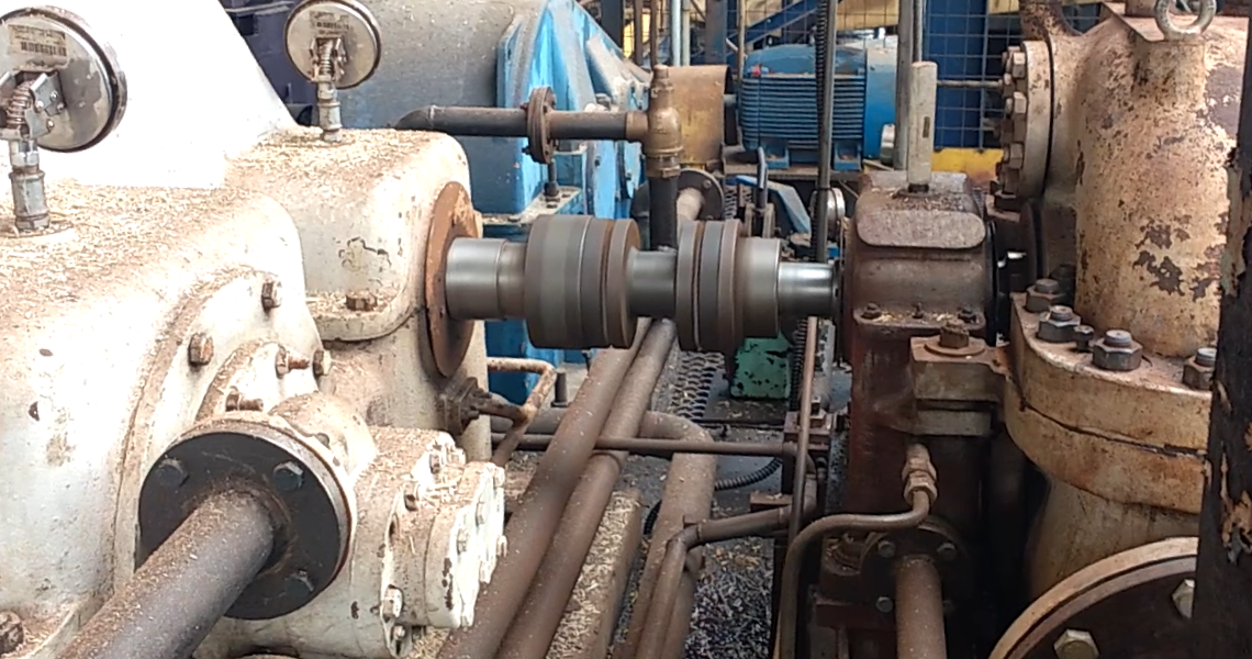 Antares RSK disc coupling operating in a sugar and ethanol industry system, connecting high-torque rotating equipment in a critical transmission line.