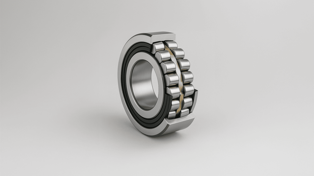 Rolamento autocompensador de duas carreiras de rolos, utilizado para absorver desalinhamentos e aumentar a confiabilidade.