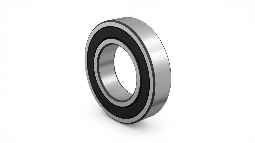 Rolamento com proteção lateral, que evita a entrada de contaminantes e aumenta a vida útil do componente.