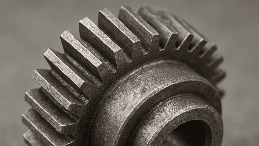 Tipos de engrenagens: cilíndrica de dentes retos.